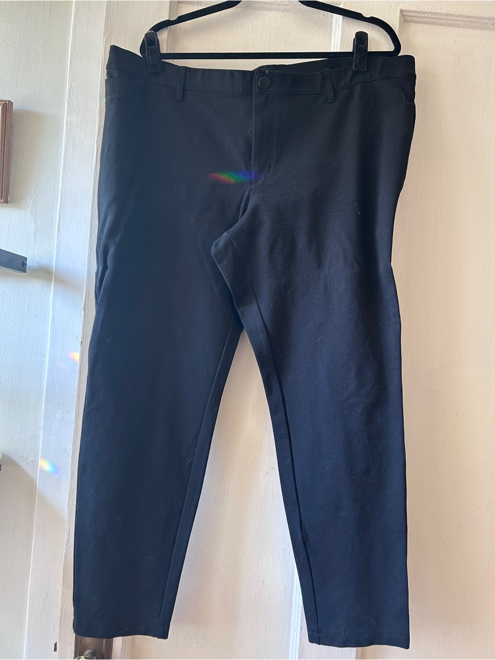 Black Stretch Slim Pants by Ava&Viv